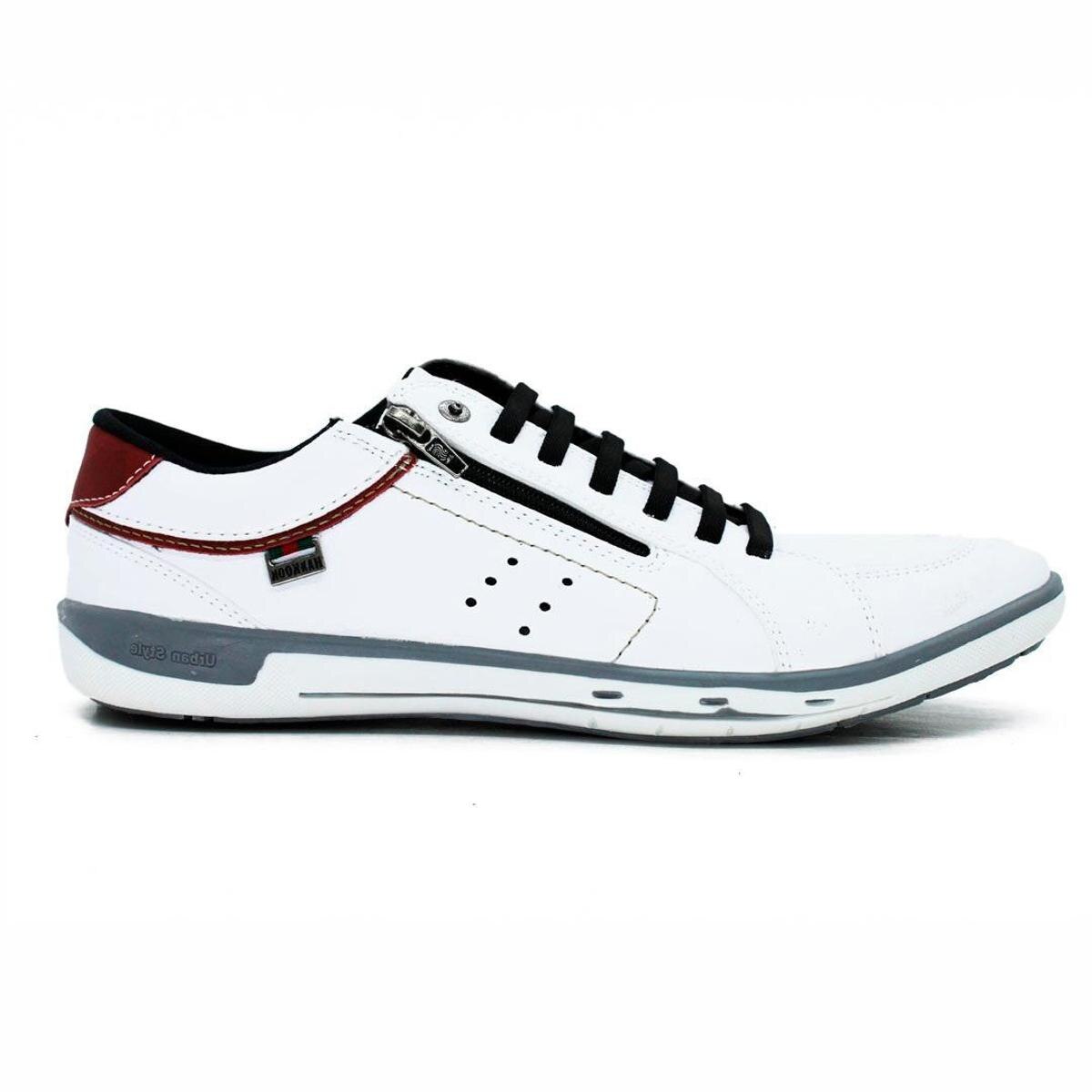 Sapatênis Masculino Material Vegano Macio Premium cor - Branco | Netshoes