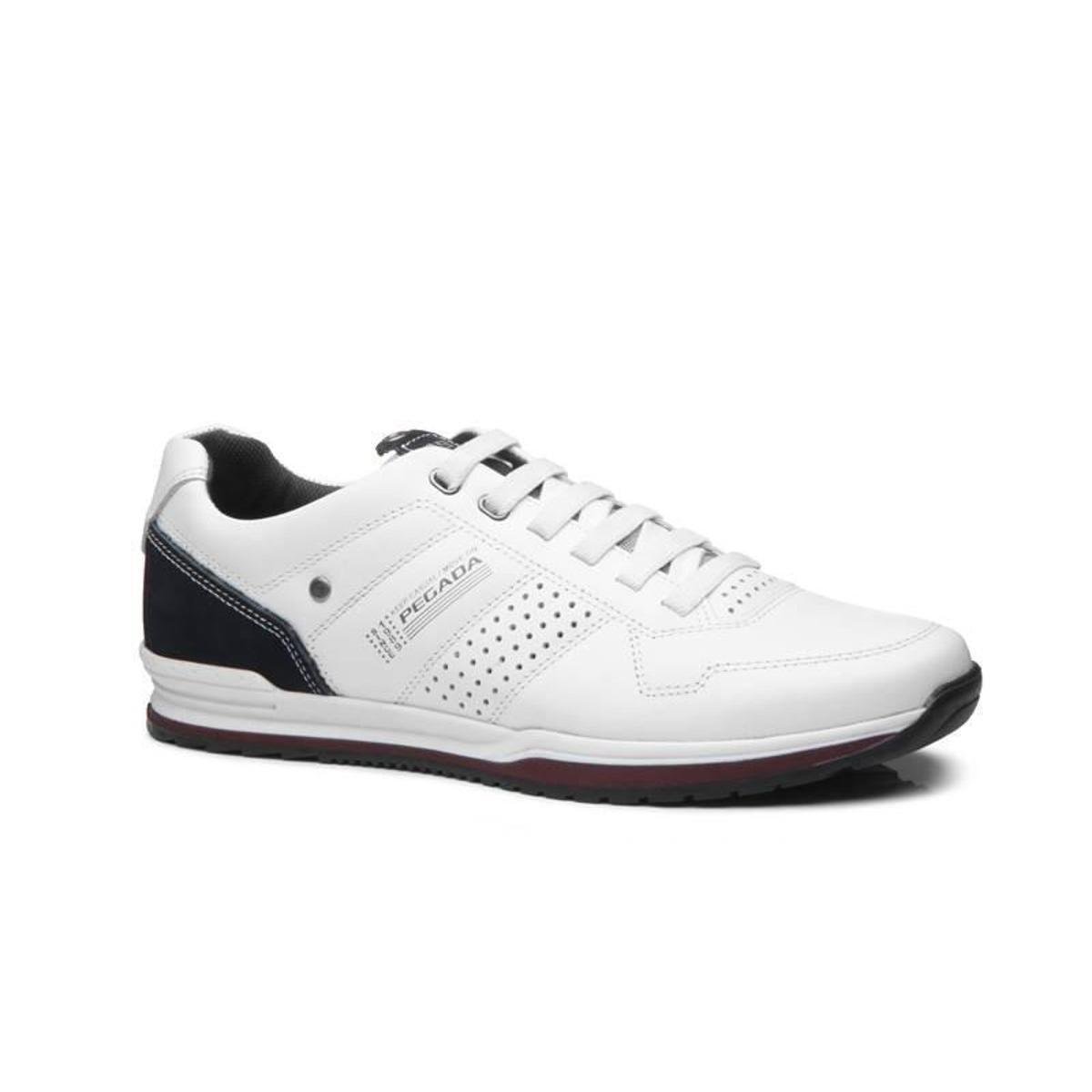 Sapatênis Masculino Pegada Couro Branco com Ziper em Promoção | Ofertas na  Americanas