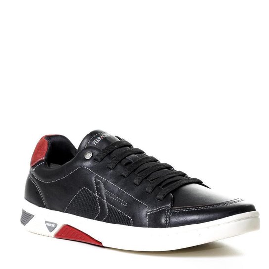 Sapatênis Masculino Preto Casual Ferracini Em Couro - Preto Menor preço em Sapatênis Masculino Preto Casual Ferracini Em Couro - Preto