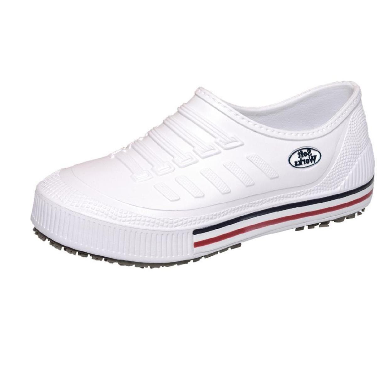 Sapatenis Masculino Profissional Soft Works Antimicrobiano Area da Saude -  Branco+Vermelho | Netshoes