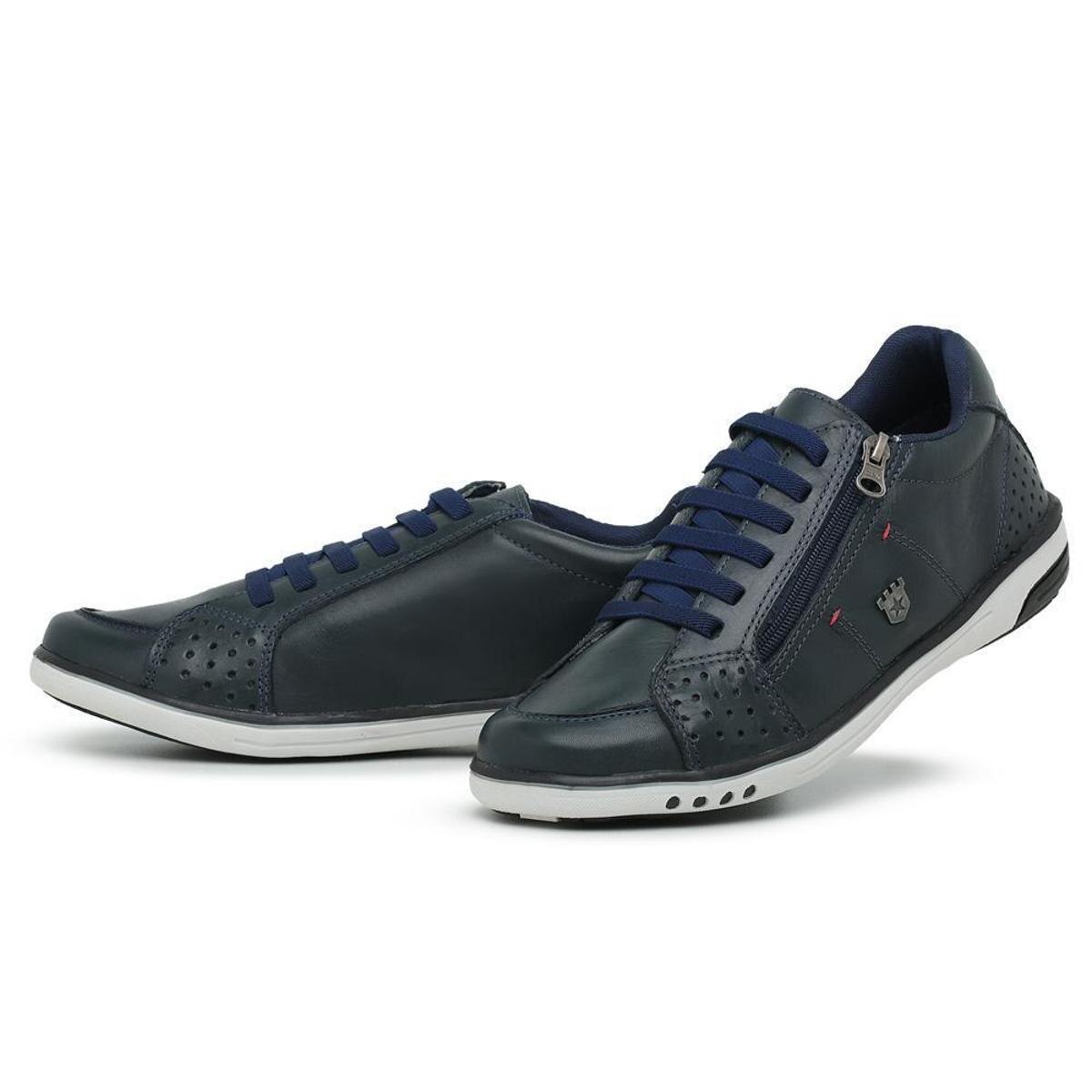 Sapatênis Masculino Resistente E Reforçado Em Couro - 321 - Azul | Netshoes