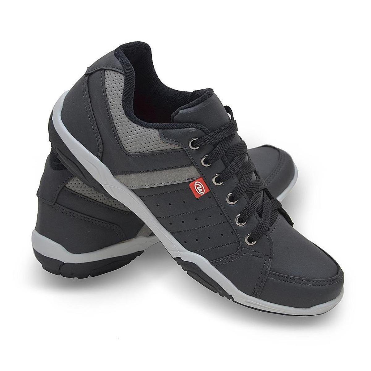Sapatênis Next Cadarço Masculino - Grafite+Preto | Netshoes