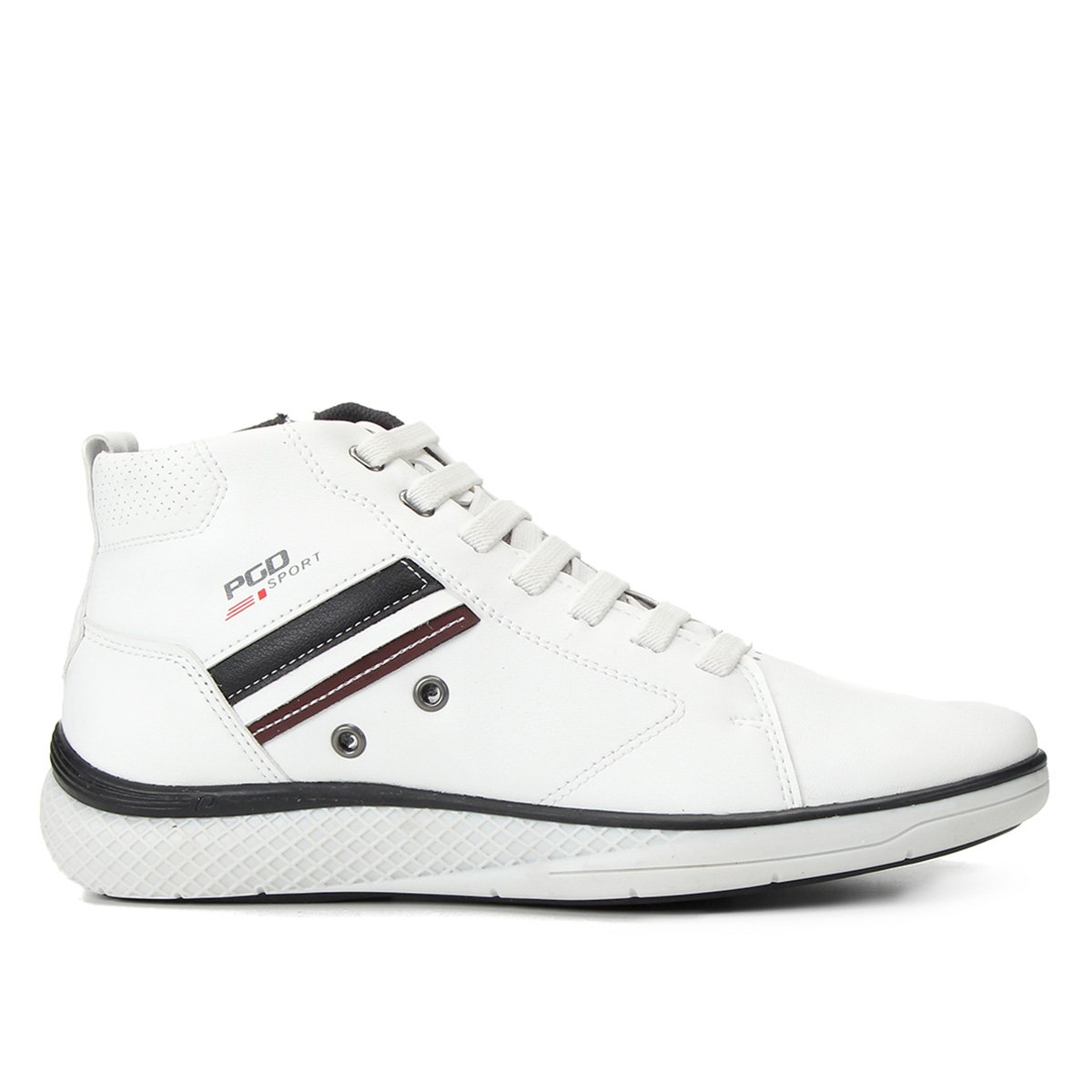 Sapatênis Pegada Cano Médio Masculino - Branco | Netshoes