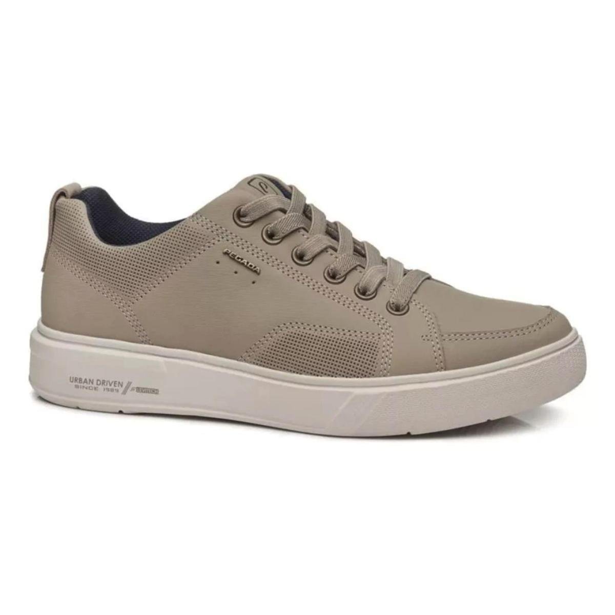 Sapatênis Pegada Casual Masculino Couro Levitech Branco 111902-01 Menor preço em Sapatênis Pegada Casual Masculino Couro Levitech Branco 111902-01