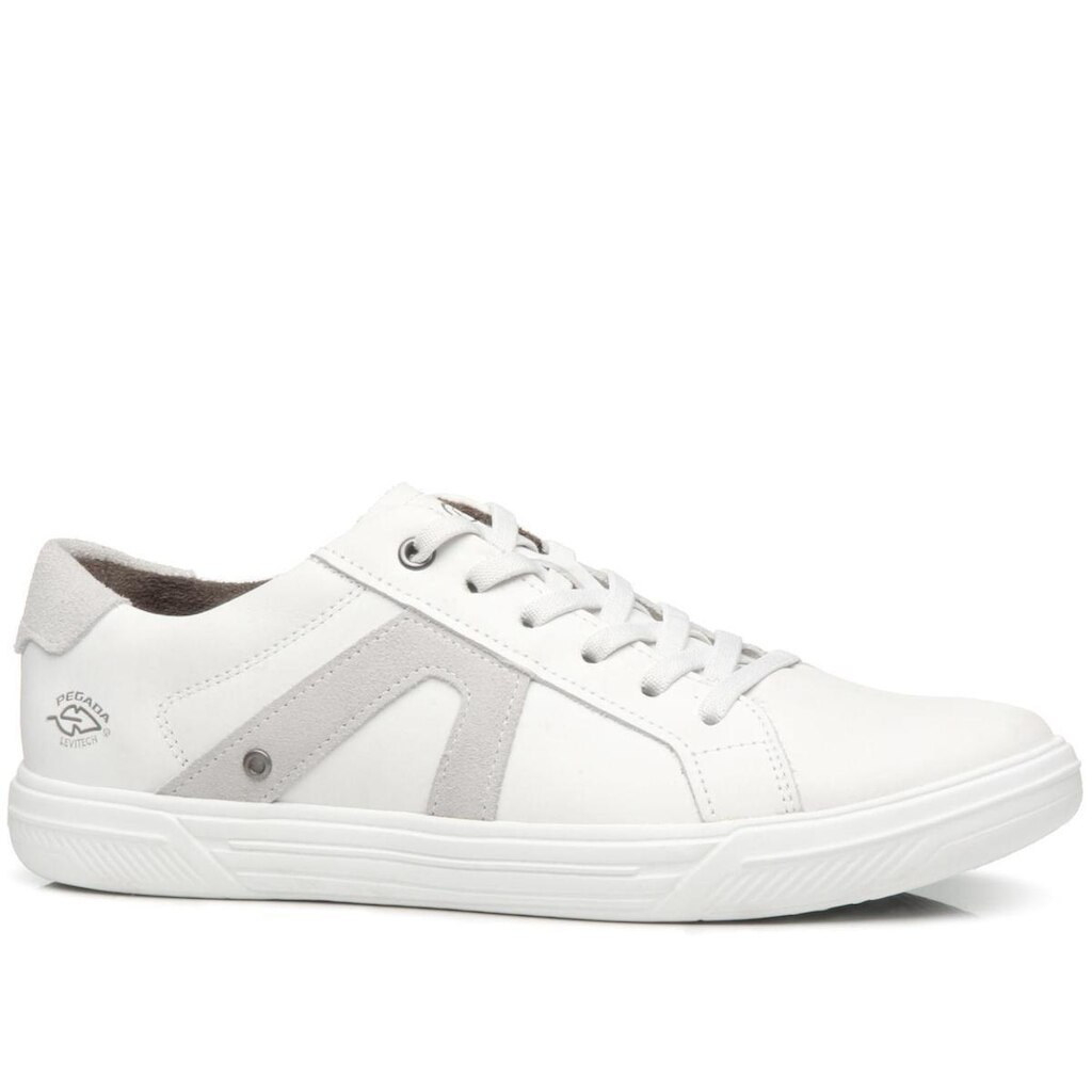 Sapatenis Pegada Masculino em Couro Branco 110407-01