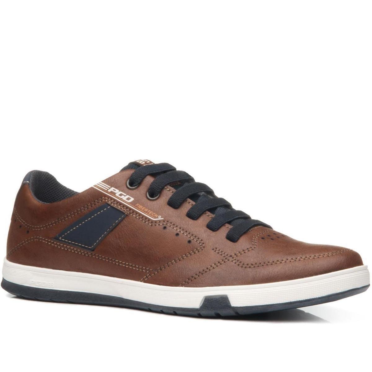 Sapatênis Pegada Masculino em Microfibra Pinhão 170420-05 Menor preço em Sapatênis Pegada Masculino em Microfibra Pinhão 170420-05