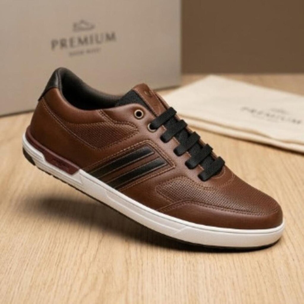Sapatênis Pegada Masculino Microfibra 171313 - Marrom