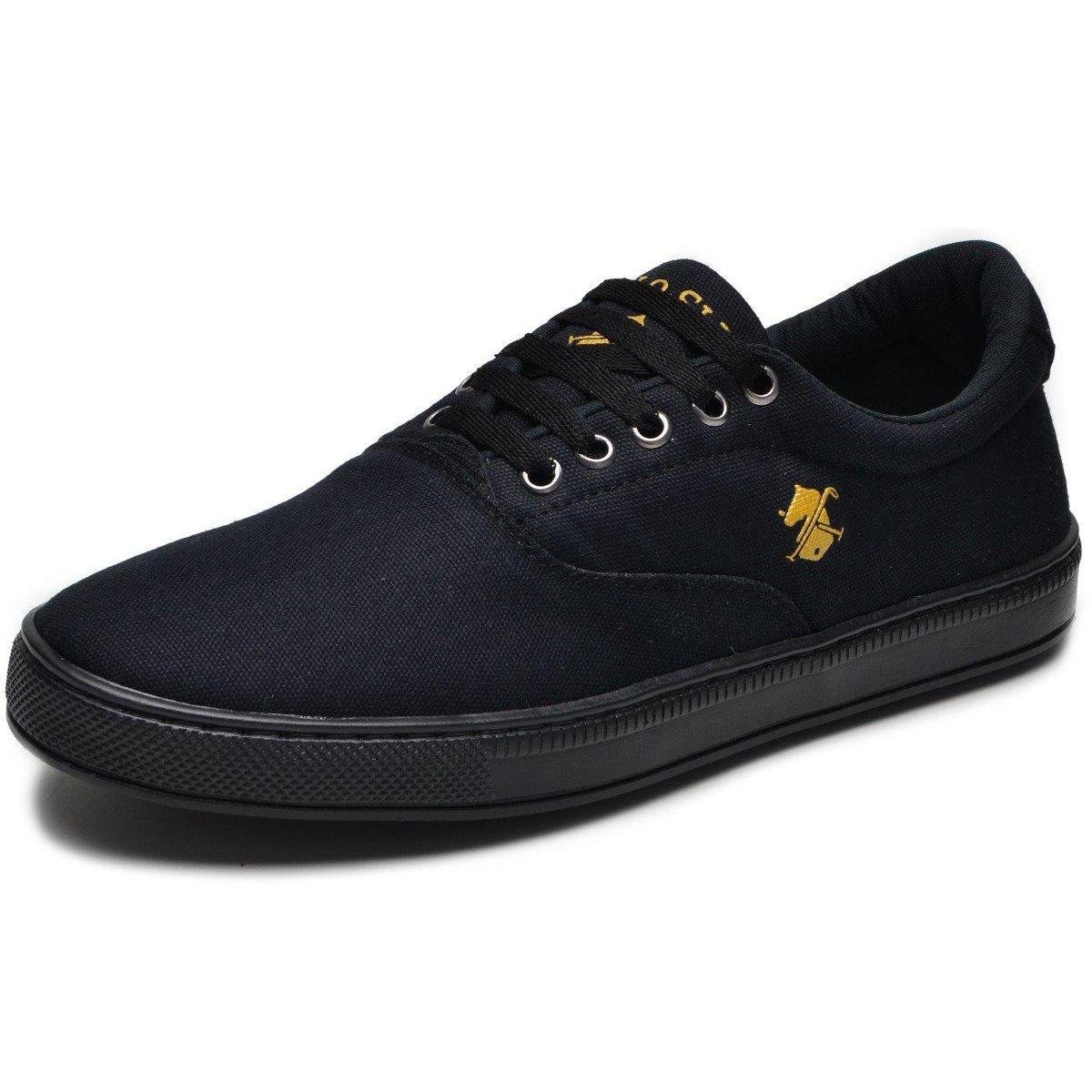 Sapatênis Polo Slim Masculino - Preto | Netshoes