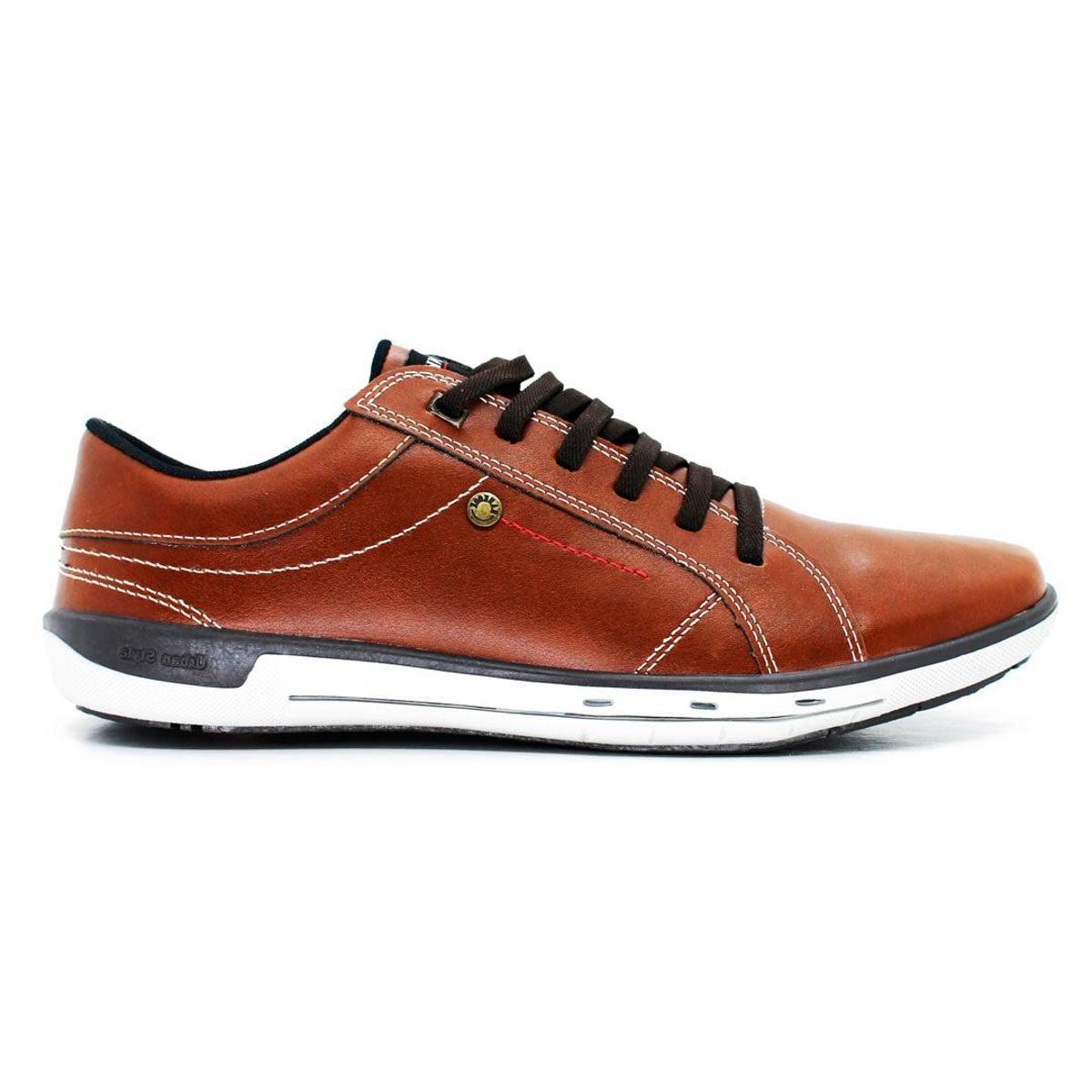 Sapatênis Premium Masculino Material Vegano Macio cor - Marrom | Netshoes