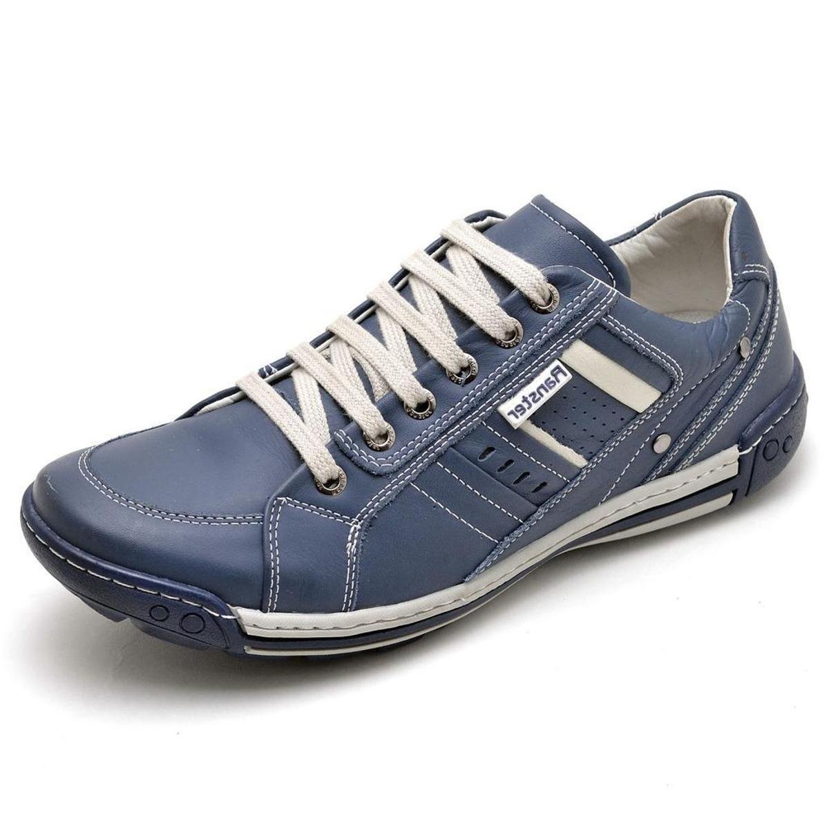Sapatênis Ranster Lasercut Off White/Vinho 42 - Azul Claro+Branco | Netshoes