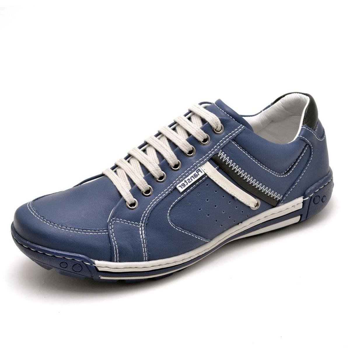 Sapatênis Ranster Lasercut Off White/Vinho 42 - Azul Claro+Branco | Netshoes