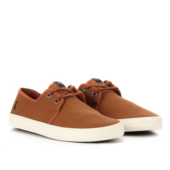 Sapatênis Reserva Básico Masculino - Caramelo+Off white Menor preço em Sapatênis Reserva Básico Masculino - Caramelo+Off white