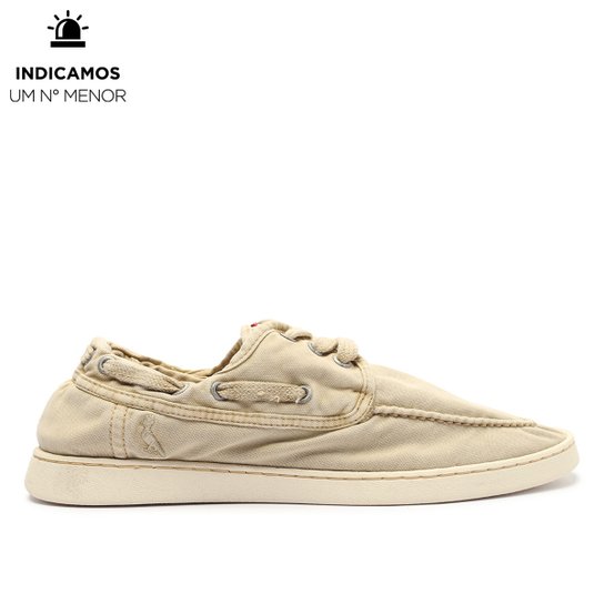 Sapatênis Reserva Canvas Masculino - Creme Menor preço em Sapatênis Reserva Canvas Masculino - Creme
