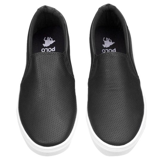 Sapatênis Slip Masculino Polo Go Preto - PG-200 - Preto