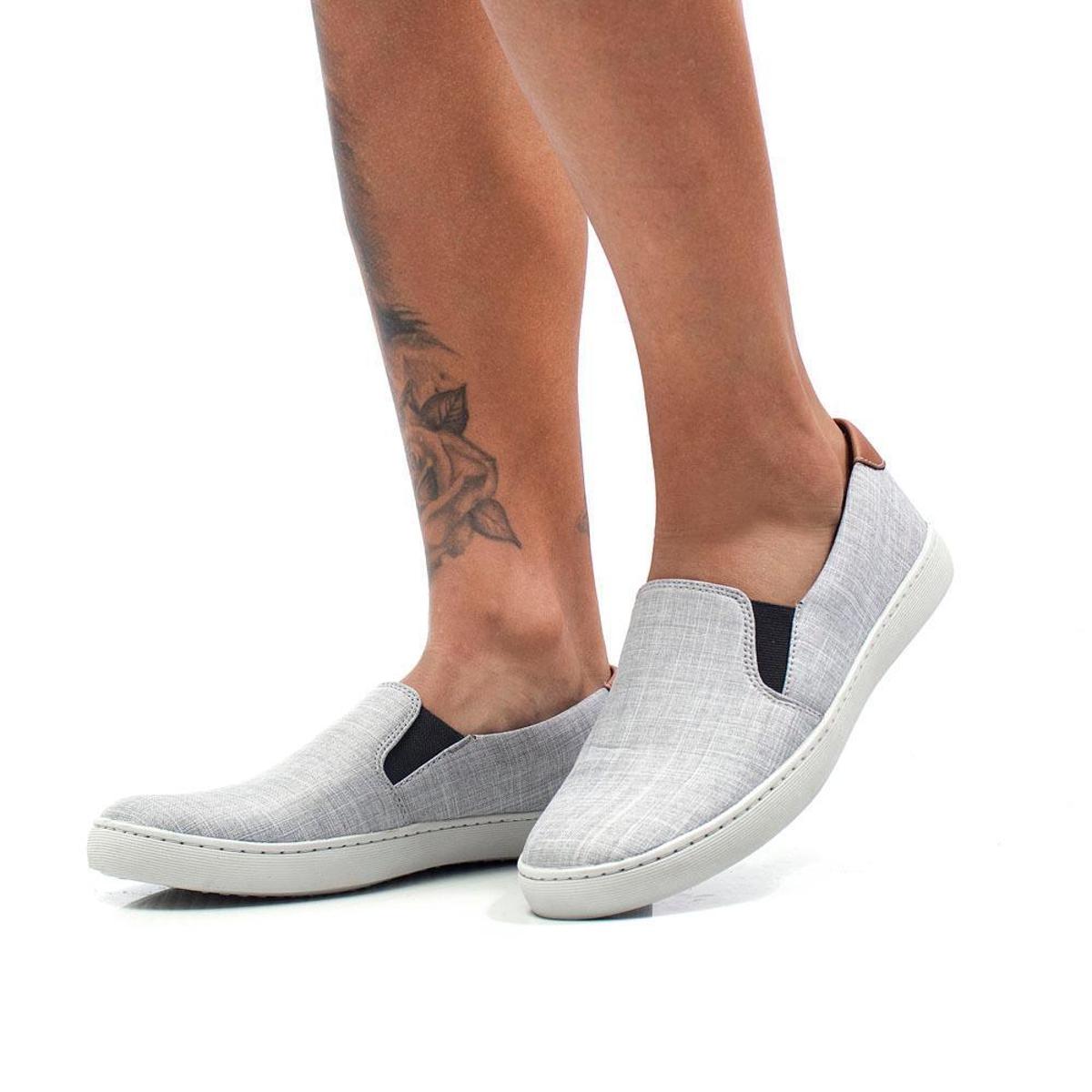 Sapatênis Slip-On Casual Masculino Épico Iate - Cinza | Netshoes