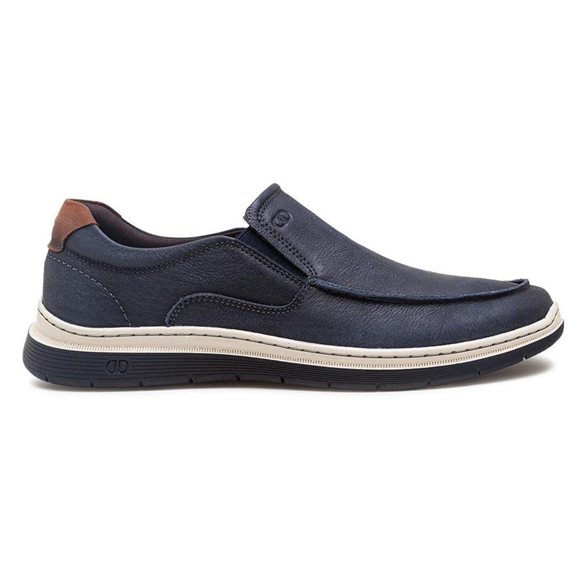 Sapatênis Slip On De Couro Democrata Masculino Easy Leave 245201