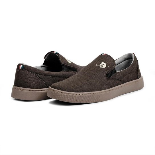 Sapatenis Slip On Iate Masculino Tenis Casual Iate - Marrom Menor preço em Sapatenis Slip On Iate Masculino Tenis Casual Iate - Marrom