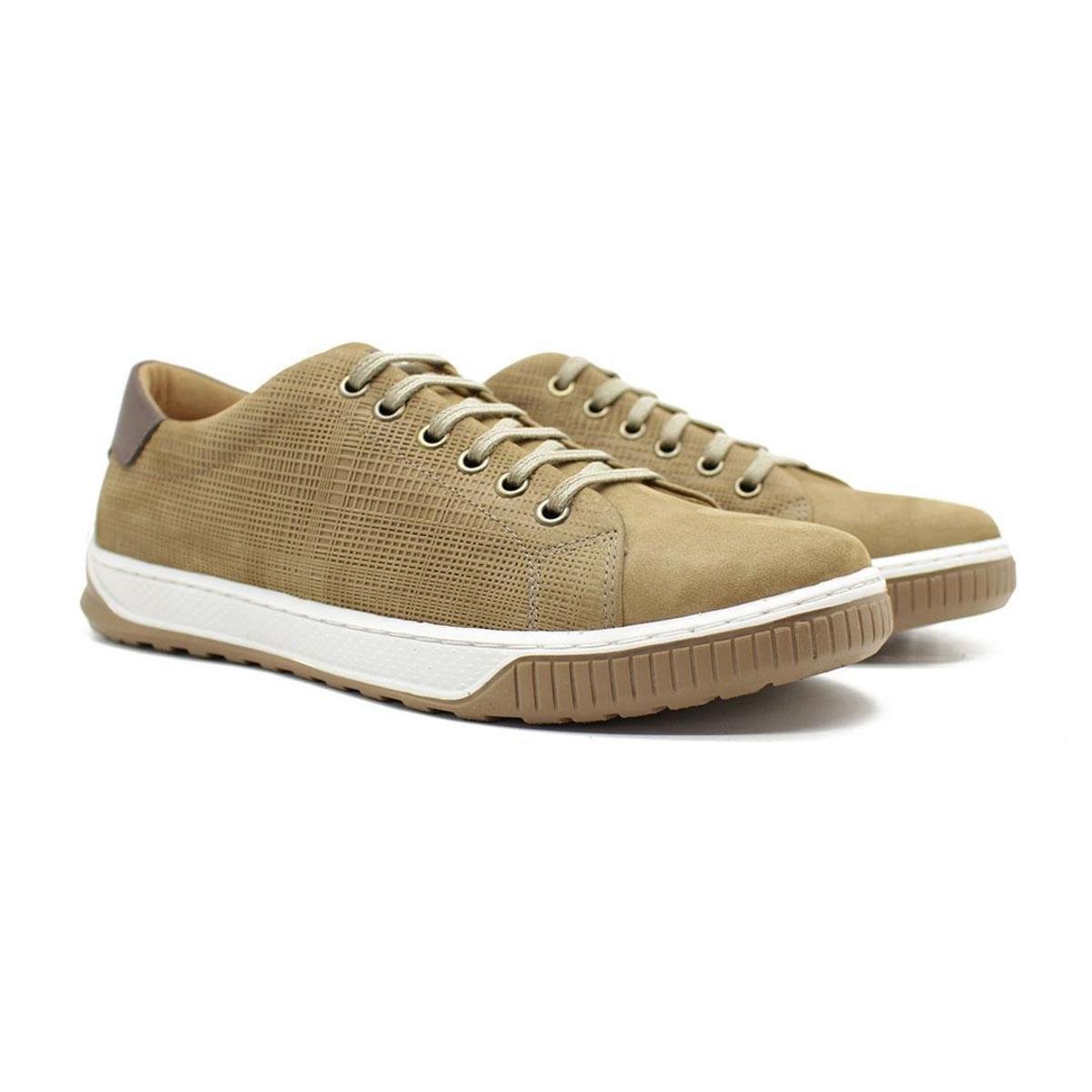 sapatênis couro nobuck