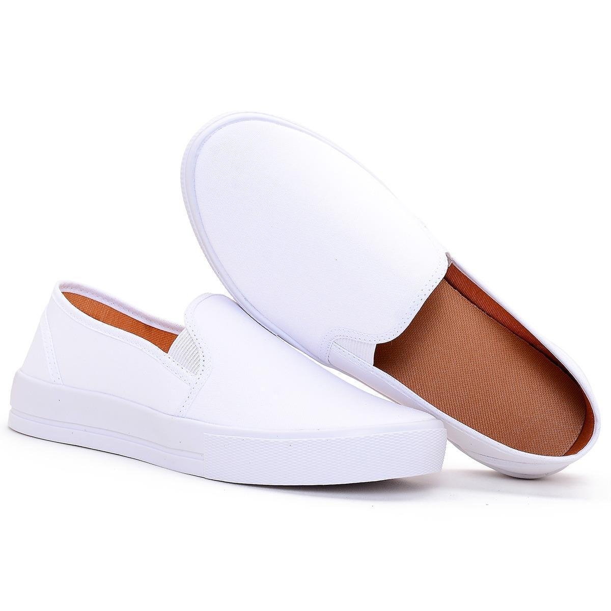 Sapato Masculino em Couro Branco - Cód 758 - Calçados Porto Free