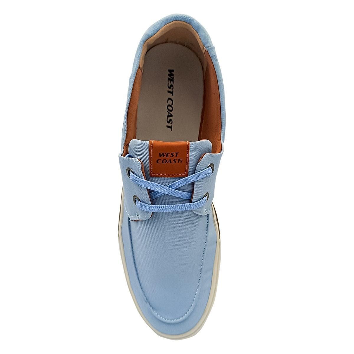 Sapatênis West Coast Masculino Slip On Phillip Canvas 203421 - Azul Claro |  Netshoes
