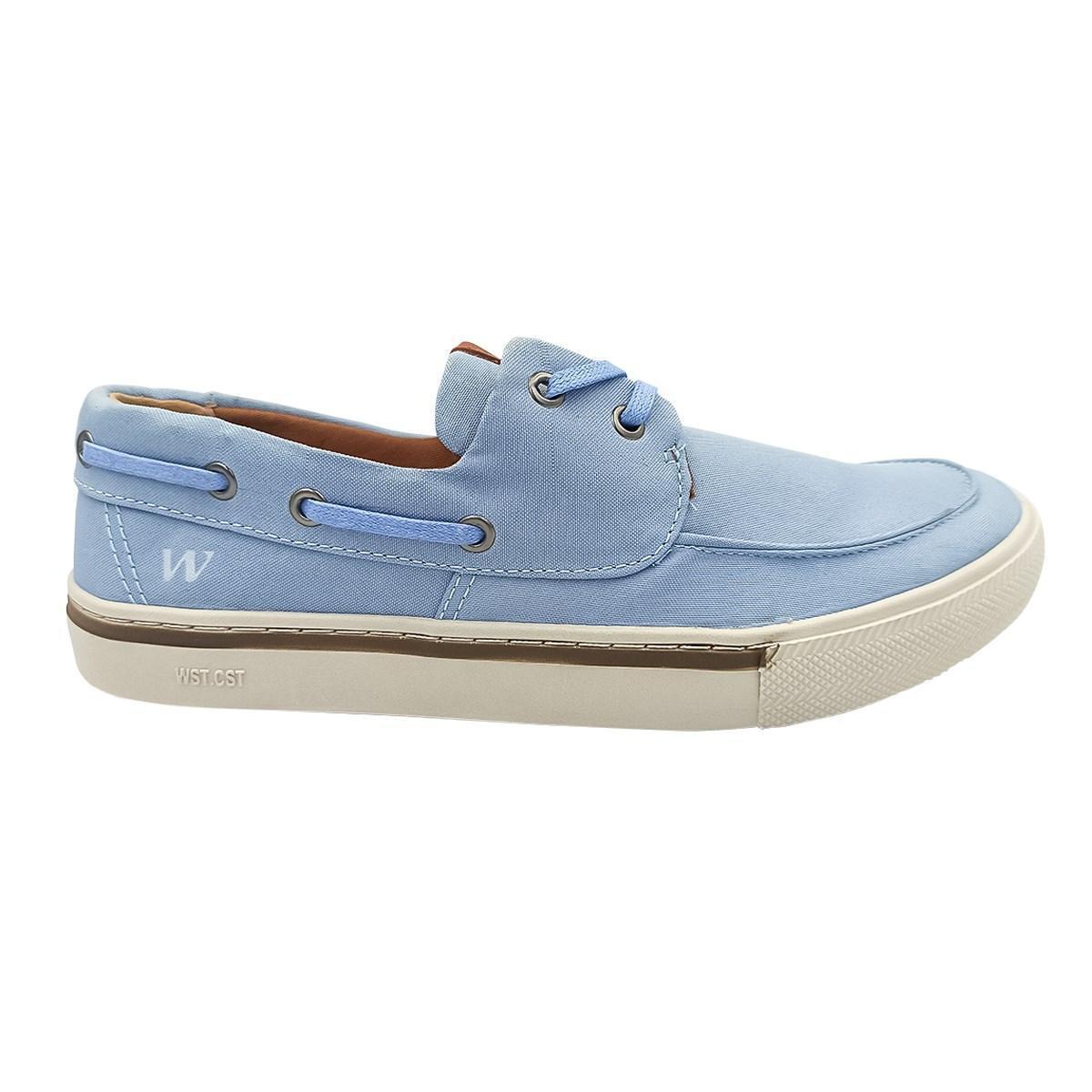 Sapatênis West Coast Masculino Slip On Phillip Canvas 203421 - Azul Claro |  Netshoes