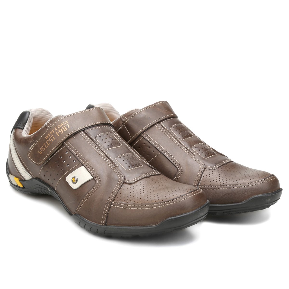 sapatenis west coast masculino com velcro
