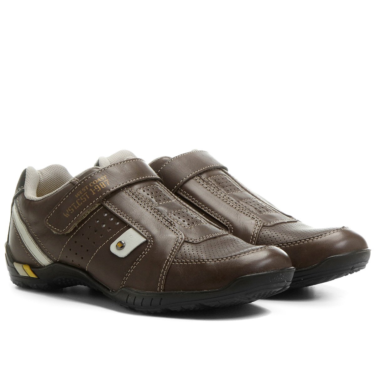 sapatenis west coast masculino com velcro