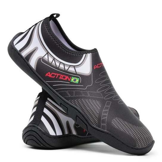 Sapatilha Aquática Híbrida Neoprene Ciclismo Pesca Praia Jet-ski - Preto Menor preço em Sapatilha Aquática Híbrida Neoprene Ciclismo Pesca Praia Jet-ski - Preto