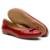 Sapatilha Bico Redondo Feminina Lisa Basica com Laço Pequeno - Vermelho