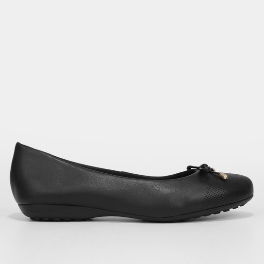 Sapatilha Bottero Couro Bico Fino com Laço - Preto Menor preço em Sapatilha Bottero Couro Bico Fino com Laço - Preto