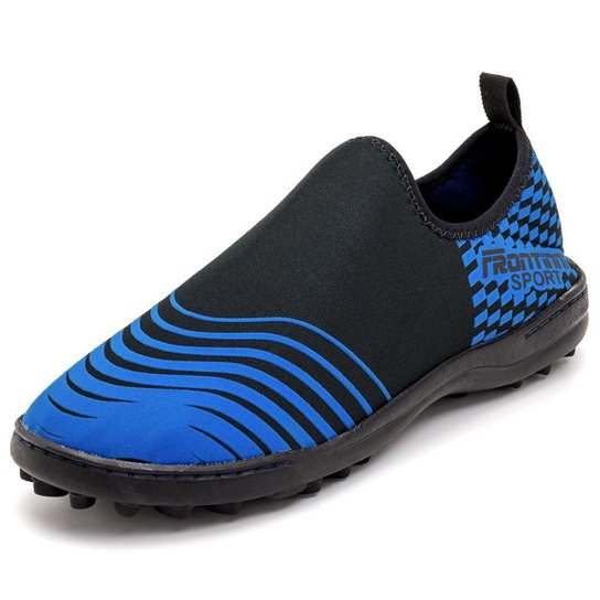 Sapatilha Ciclismo Bike Masculina Solado Antiderrapante Palmilha EVA - Azul