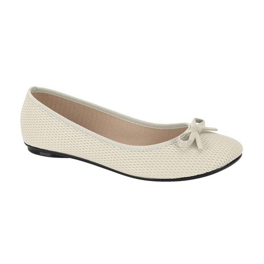 Sapatilha com Laço Feminina Moleca - Branco Menor preço em Sapatilha com Laço Feminina Moleca - Branco