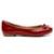 Sapatilha Feminina Bico Redondo Conforto Dia a Dia Casual - Vermelho