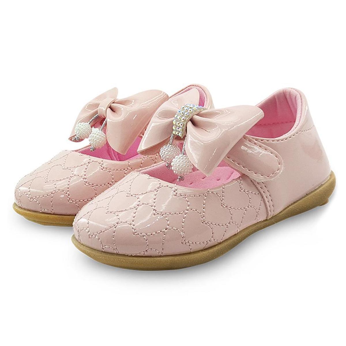 Sapatilha Gatatuya Infantil/Bebê Menina Daminha Bordada Corações Laço -  Rosa | Netshoes