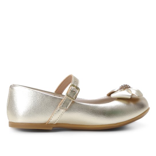 Sapatilha Infantil Magia Laço Verniz Feminina - Dourado Menor preço em Sapatilha Infantil Magia Laço Verniz Feminina - Dourado