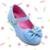 Sapatilha Laço Coração Infantil Casual Feminino - Azul Claro