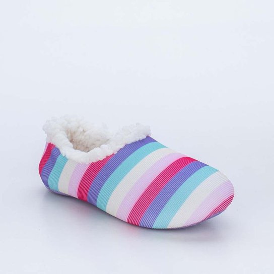 Sapatilha Meia Infantil Socks Fun Colorida Pelo C - Colorido