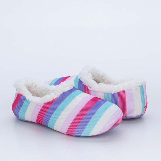 Sapatilha Meia Infantil Socks Fun Colorida Pelo C - Colorido