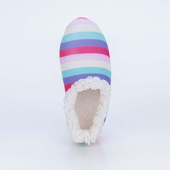 Sapatilha Meia Infantil Socks Fun Colorida Pelo C - Colorido