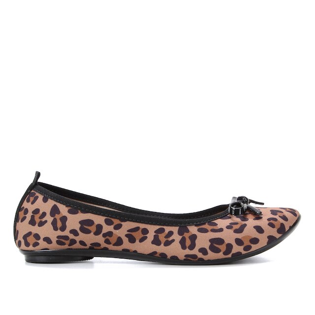 Menor preço em Sapatilha Moleca Animal Print Onça Feminina - Caramelo+Preto