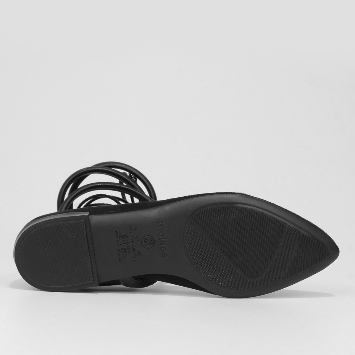 Sapatilha Moleca Bico Fino Amarração Feminina - 4
