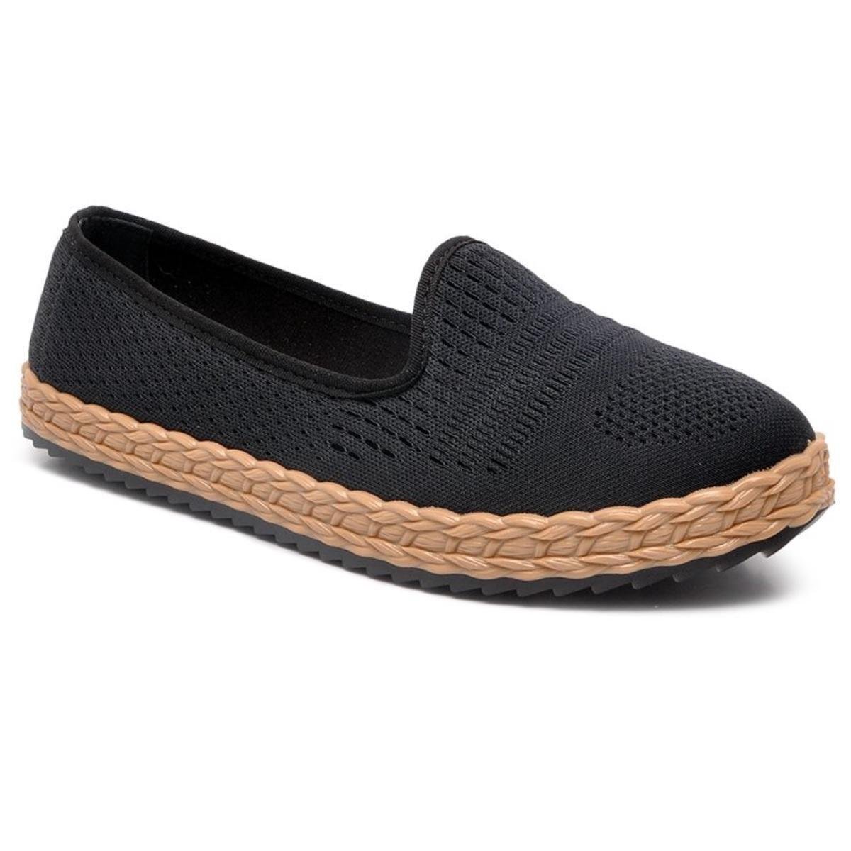 Sapatilha Moleca Corda Knit Feminina - Preto | Netshoes
