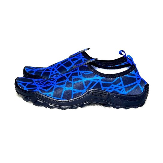 Sapatilha Náutica Neoprene Aquática Praia Mergulho Surf Bike Trilha Adventure - Preto+Azul Menor preço em Sapatilha Náutica Neoprene Aquática Praia Mergulho Surf Bike Trilha Adventure - Preto+Azul