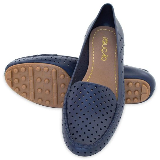 Sapatilha Rasteira Mocassim Feminina Silicone Dockside 519.A - Azul Escuro Menor preço em Sapatilha Rasteira Mocassim Feminina Silicone Dockside 519.A - Azul Escuro