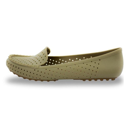 Sapatilha Rasteira Mocassim Feminina Silicone Dockside 519.A - Creme Menor preço em Sapatilha Rasteira Mocassim Feminina Silicone Dockside 519.A - Creme