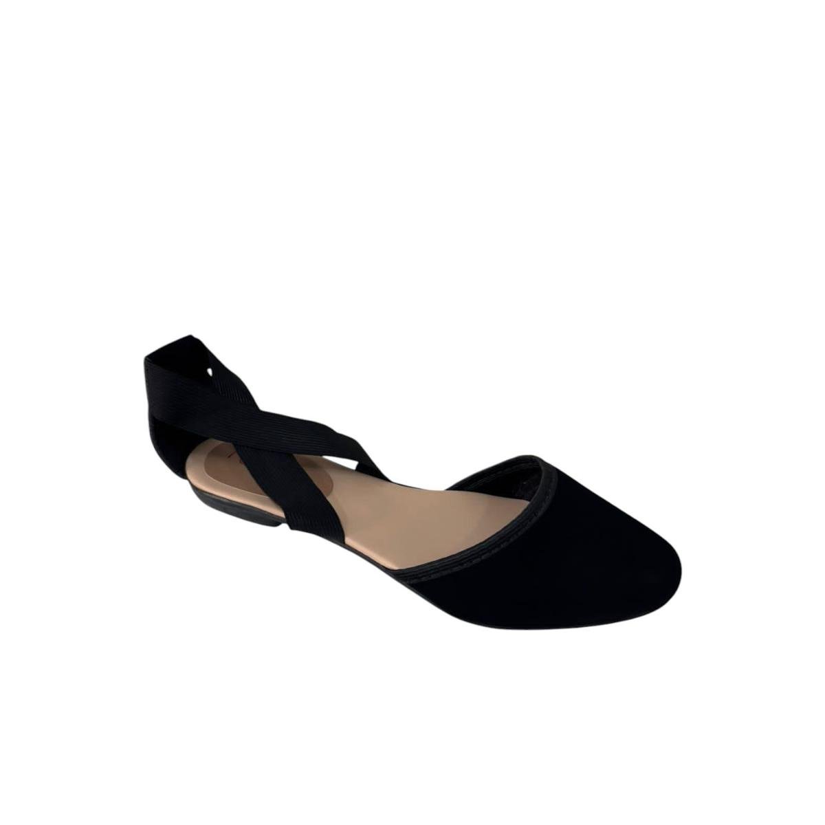 Sapatilha Salomé Feminina Nobuck Elástico Estilo Moderno Menor preço em Sapatilha Salomé Feminina Nobuck Elástico Estilo Moderno