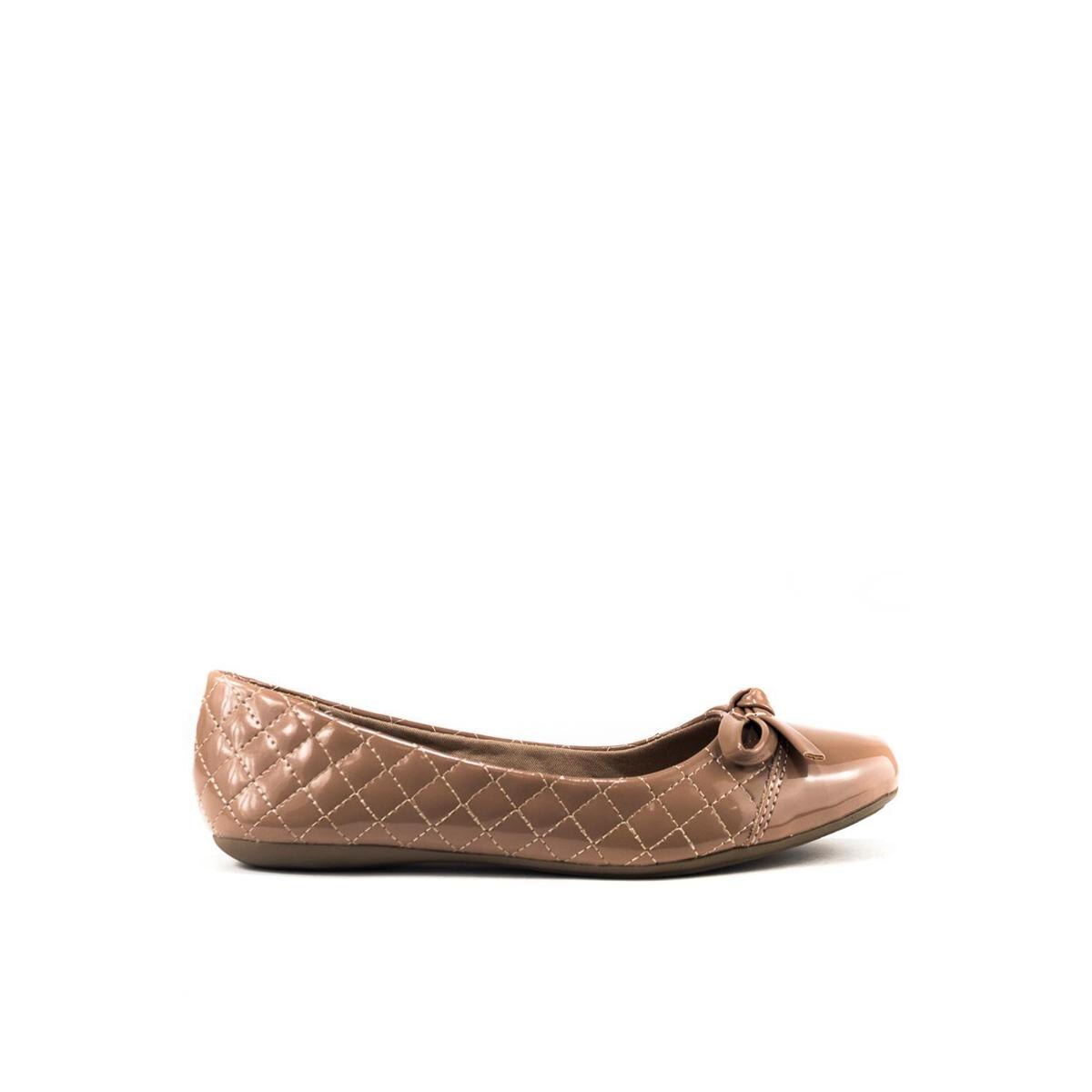 Sapatilha Sua Cia Bico Quadrado Verniz Feminina - Nude | Netshoes