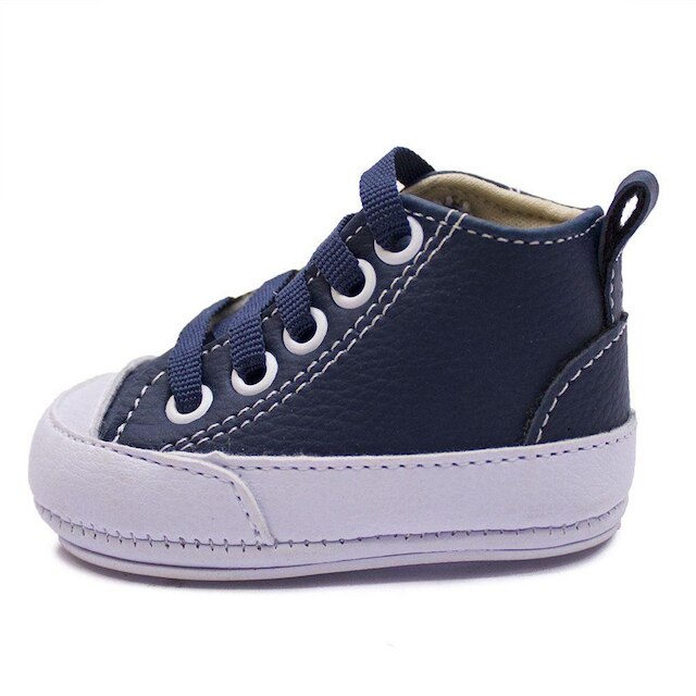 Sapatinho Bebe Tenis Botinha Menina Cano Curto Com Solinha e Cadarço - Azul Menor preço em Sapatinho Bebe Tenis Botinha Menina Cano Curto Com Solinha e Cadarço - Azul