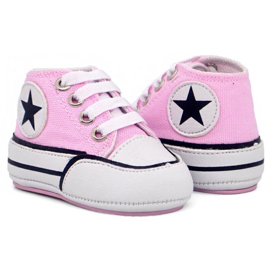 Sapatinho Bebe Tenis Infantil Luxo Menina Manozinhos Baby Ref.800/10 - Rosa Claro Menor preço em Sapatinho Bebe Tenis Infantil Luxo Menina Manozinhos Baby Ref.800/10 - Rosa Claro