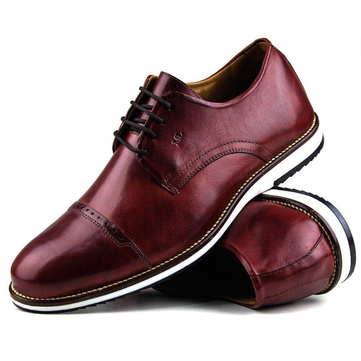 Sapato Casual Brogue Premium Comfort Social Couro - Vermelho | Netshoes